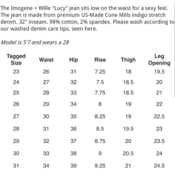 Imogene + Willie Lucy Dark Wash Mid Rise Jeans Stretchy Skinny Blue Size 25R - Picture 9 of 9